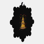 Pizza Kerstboomverlichting Kerst mannen Jongens Ornament Kaart (Rechts)