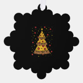 Pizza Kerstboomverlichting Kerst mannen Jongens Ornament Kaart (Voorkant)