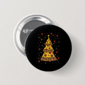 Pizza Kerstboomverlichting Kerst mannen Jongens Ronde Button 5,7 Cm (Voorkant /achterkant)