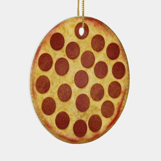 Pizza kerstboomversiering keramisch ornament (Rechts)