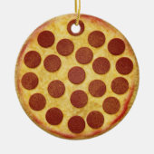 Pizza kerstboomversiering keramisch ornament (Voorkant)