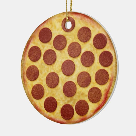 Pizza kerstboomversiering keramisch ornament (Links)