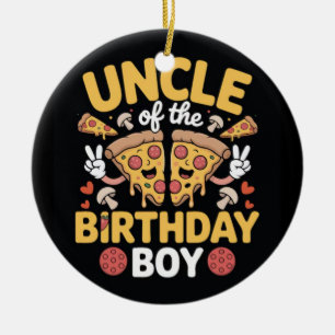 Pizza Kerstmis, Grappige Foodie, Witte Olifant Cad Keramisch Ornament