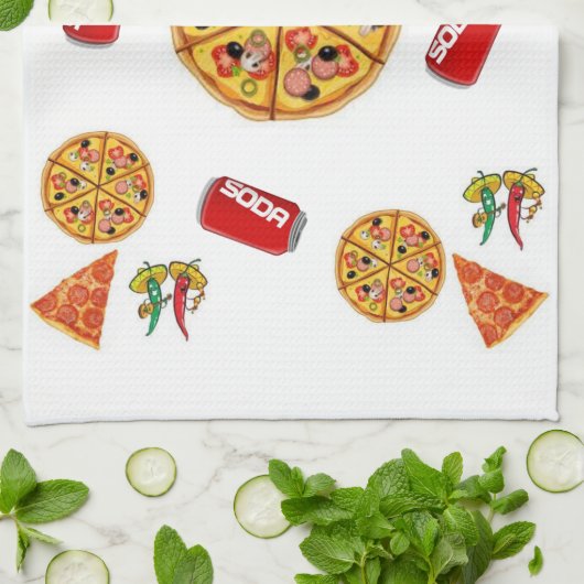 Pizza Keuken Handdoek (Gevouwen)
