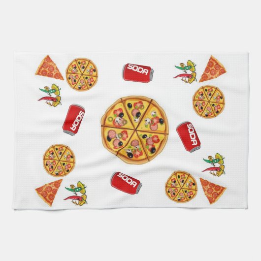 Pizza Keuken Handdoek (Horizontaal)