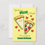 Pizza Kinder Classroom Valentijnen Kaarten (Voorkant)
