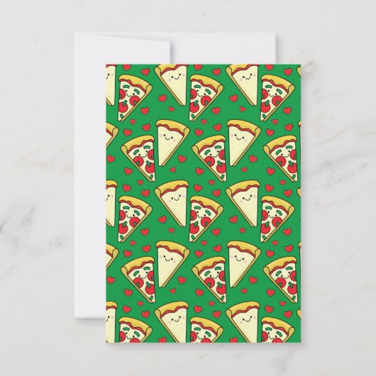 Pizza Kinder Classroom Valentijnen Kaarten (Achterkant)