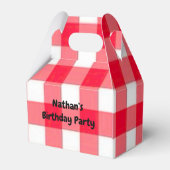 Pizza Kinder’ Verjaardagsfeestje Dank u Bedankdoosjes (Achterkant)