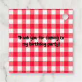 Pizza Kinder’ Verjaardagsfeestje Dank u Bedankjes Labels (Achterkant)