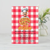 Pizza Kinder’ verjaardagsfeestje Kaart (Staand voorkant)