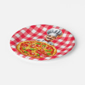 Pizza Kinder’ verjaardagsfeestje Papieren Bordje (Gekanteld)