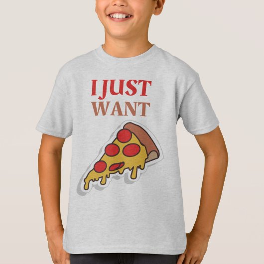 Pizza Kinderen Hanes TAGLESS® T-Shirt (Voorkant)