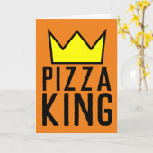 PIZZA KING BIRTHDAY WENSKAART KAART (Gele Bloem)