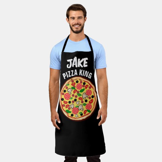 PIZZA KING CUSTOM GEPERSONALISEERDE keuken Schort (Gedragen)