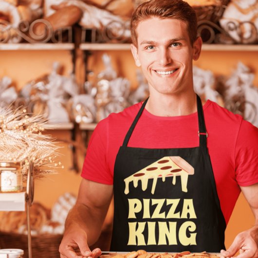 PIZZA KING DAD KITCHEN APRON SCHORT
