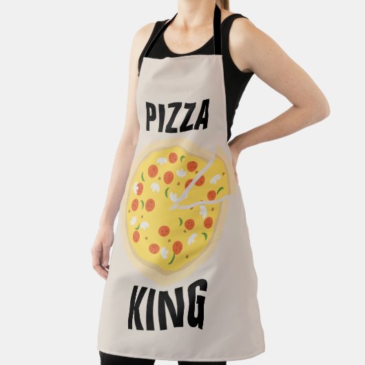 PIZZA KING DAD KITCHEN APRONS SCHORT (Insitu)