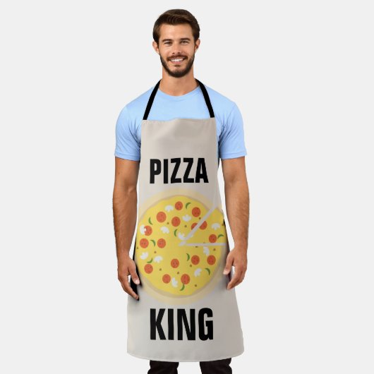PIZZA KING DAD KITCHEN APRONS SCHORT (Gedragen)