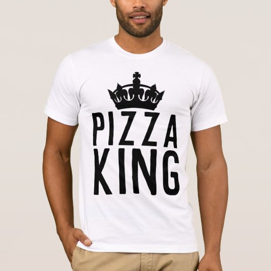 PIZZA KING Mannen Funny T-Shirts (Voorkant)