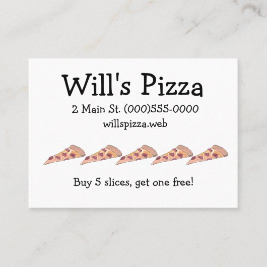 "Pizza" klantenlogo's Visitekaartje (Voorkant)