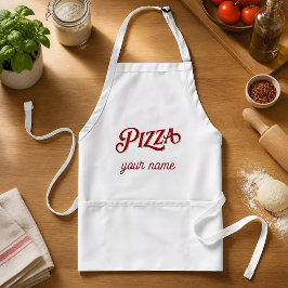 Pizza Klassieke Script Lettertype Italiaans Eten F Standaard Schort