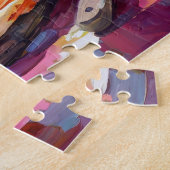 Pizza Kleurrijke Moderne Abstracte Kunst Legpuzzel (Zijkant)