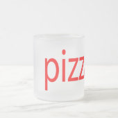 pizza! : komische bel matglas koffiemok (Center)