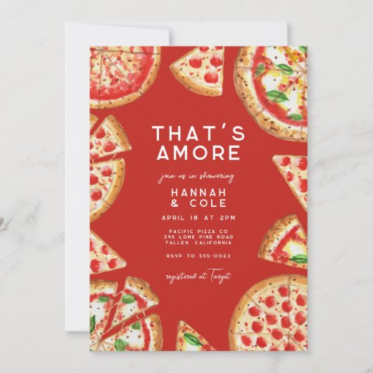 Pizza Koppels Italiaans Vrijgezellenfeest Dat is A Kaart (Voorkant)