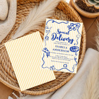 Pizza krabbel speciale bezorging baby shower
