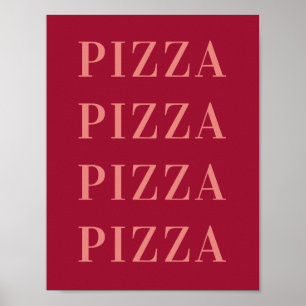 Pizza kunst aan de muur, Dorm Room Poster, Apparte Poster