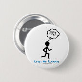 Pizza - laat me lopen ronde button 5,7 cm (Voorkant /achterkant)
