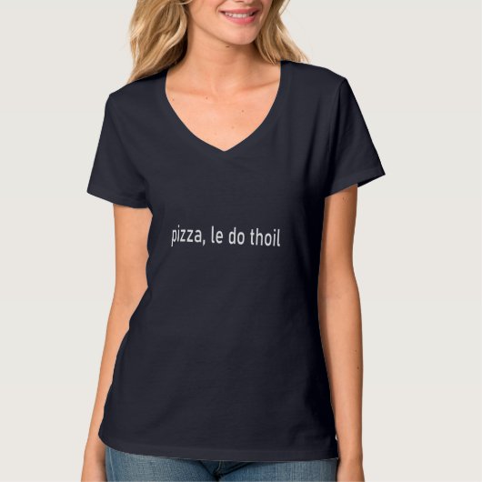 Pizza, Le Do Thoil Please Ierse taal Ierland V T-shirt (Voorkant)
