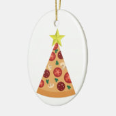 pizza lelijke kerstboom grappig keramisch ornament (Links)