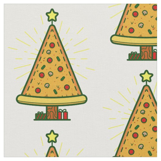 pizza lelijke kerstboom stof (Close Up)