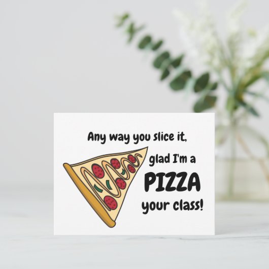 Pizza leraar Dank u voor uw waardering Briefkaart (Staand voorkant)