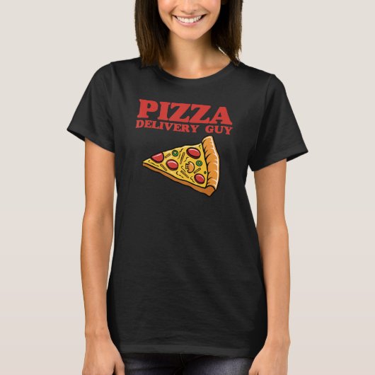 Pizza levering Guy Grappige Pizza Lover Voedsel Gi T-shirt (Voorkant)