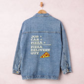 Pizza levering Guy Job Auto Pizza Sarcastisch Denim Jacket (Hangar)