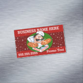 Pizza levering Pizzeria Restaurant Promotie Visitekaartje Magneet (Voorbeeld)