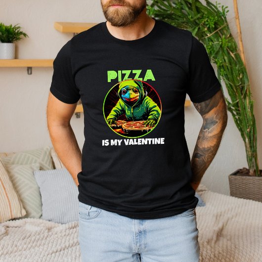 Pizza Liefde Anti Valentine Trendy Grappig Gaming T-shirt
