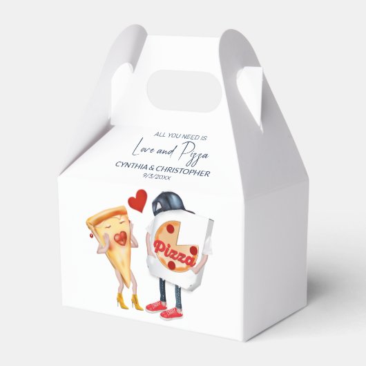 Pizza Liefde Grappig Bedankdoosjes (Achterkant)