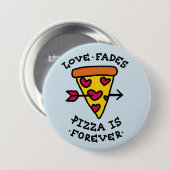 Pizza Liefde Knop Ronde Button 7,6 Cm (Voorkant /achterkant)