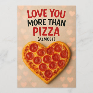 Pizza Liefde Schattig Romantisch Eten Valentijnsda Kaart