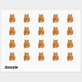 Pizza-liefhebbende Cat Sticker - Funny Kawaii Food (Vel)