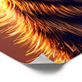 Pizza-liefhebbende kat met brede ogen poster (Hoek)