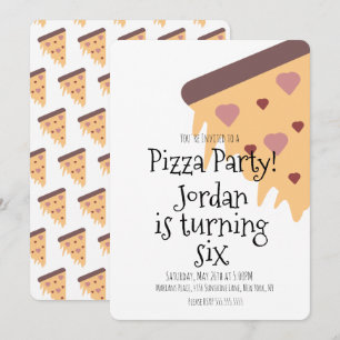 Pizza Liefhebber Foodie Feest Kaas Slice Verjaarda Kaart