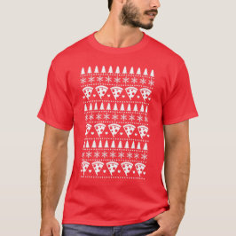 Pizza liefhebber lelijke kerst trui Print T-shirt
