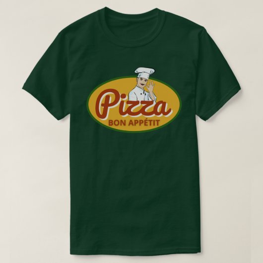 Pizza Liefhebber Smakelijk T-shirt (Design voorkant)