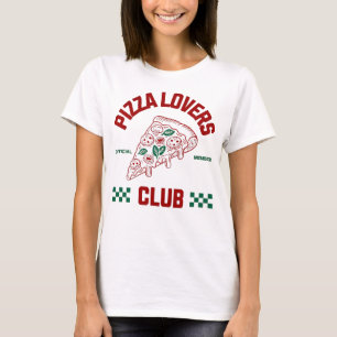 Pizza Liefhebbers Club Grappige Voedsel Grafiek T-shirt