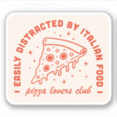 Pizza liefhebbers club sticker (Voorkant)