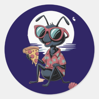 Pizza-liefhebbers Ronde Sticker