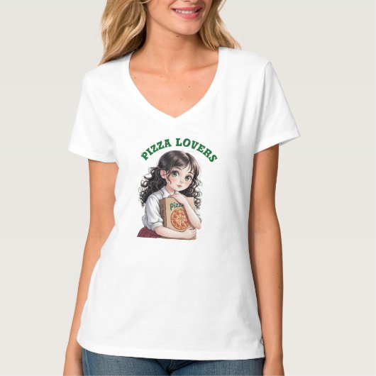 Pizza-liefhebbers T-shirt (Voorkant)